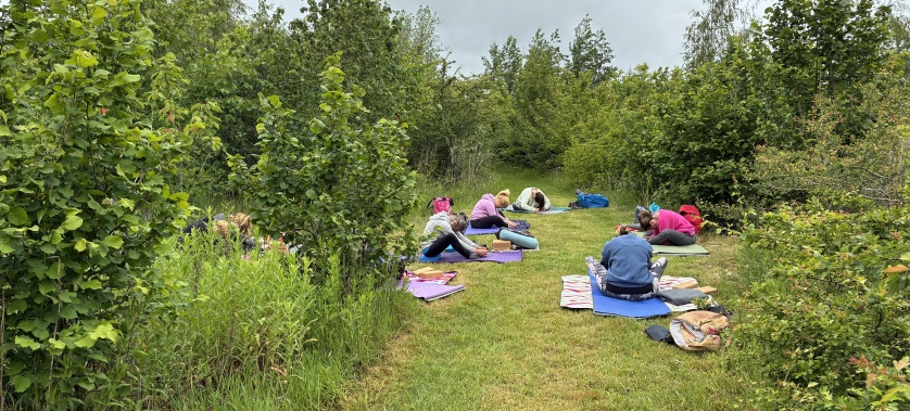 Woodland Yoga in a natural setting near Barford St Michael, Oxfordshire