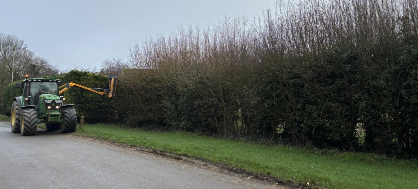 Tractor and hedge cutter hire